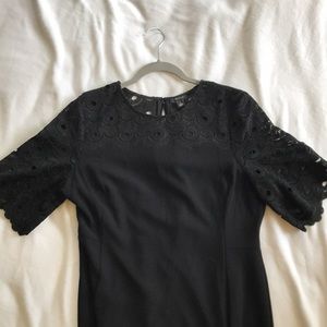 Ann Taylor sheath dress lace top size 12